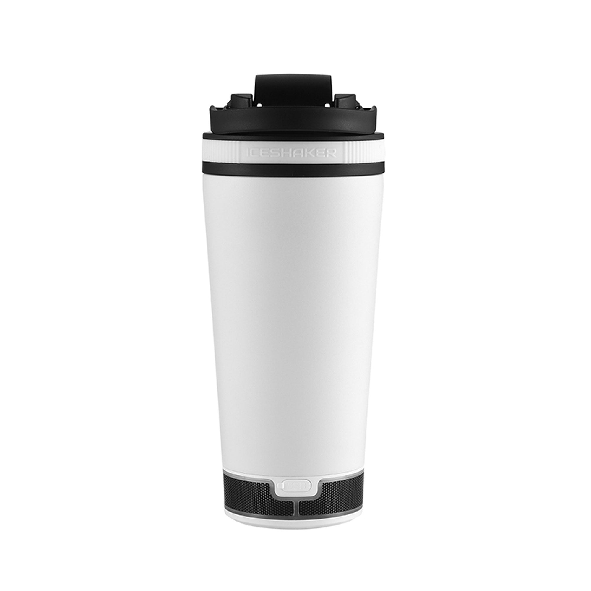 Ice Shaker X Bumpboxx Speaker Bottle - White